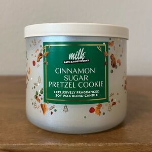 NEW Bath & Body Works Cinnamon Sugar Pretzel Cookie 3 wick candle NEW